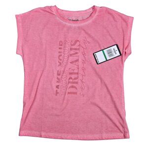 NWT | Hudson Kids Pink Mineral Wash Take Your Dreams Seriously Graphic Tee | 12